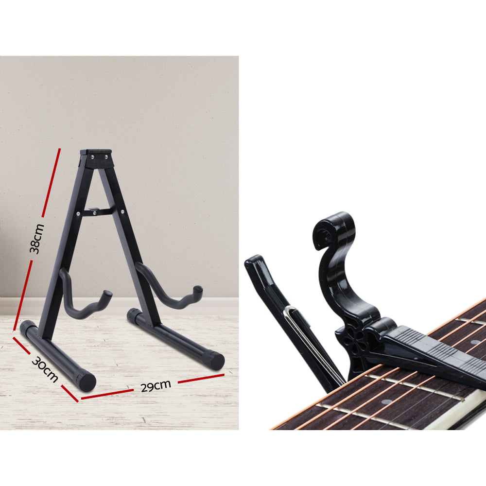Marlook 41 Inch Acoustic Guitar Equaliser Electric Output Cutaway w/ Stand Black