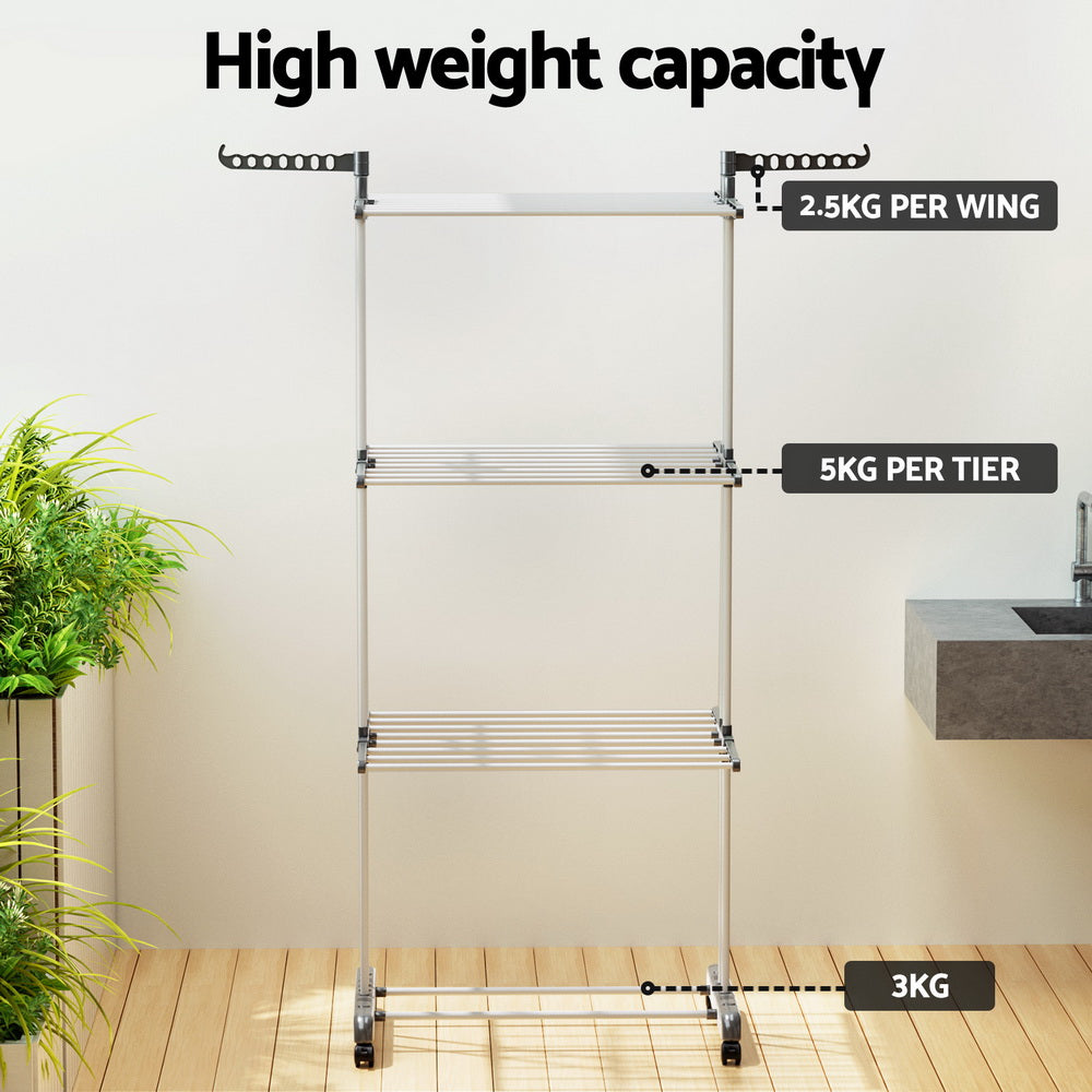 Marlook Clothes Drying Rack 173cm Coat Aier Hanger Foldable