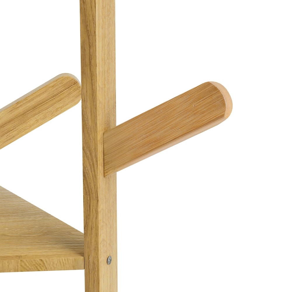 Marlook Clothes Rack Coat Stand 9 Hooks Tree Shelf Bamboo