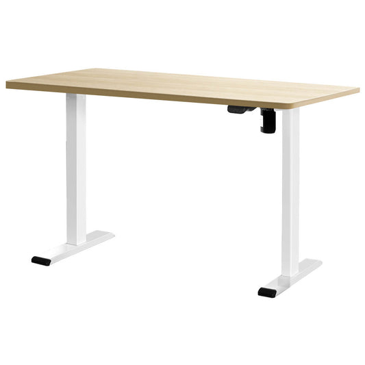 Marlook Standing Desk Motorised Sit Stand Desks White Oak 140CM
