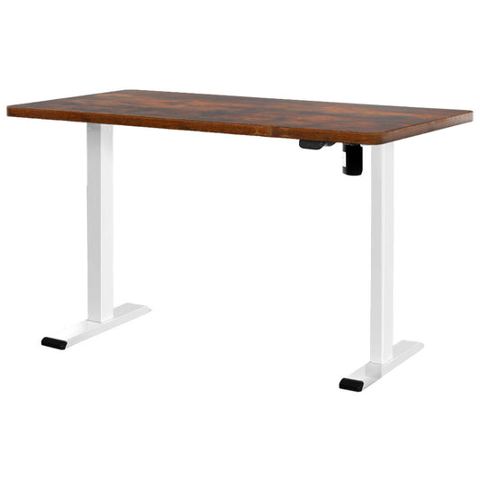 Marlook Standing Desk Motorised Sit Stand Desks Rustic Brown 140CM
