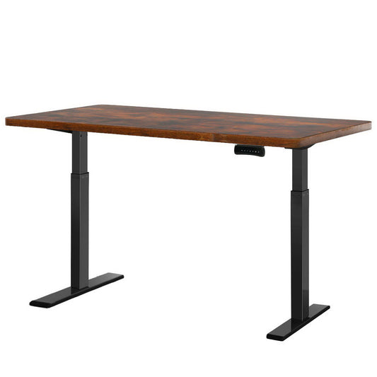Marlook Standing Desk Motorised Dual Motor Rustic Brwon 140CM