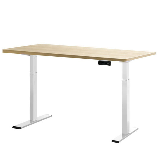 Marlook Standing Desk Motorised Dual Motor 120CM White Oak