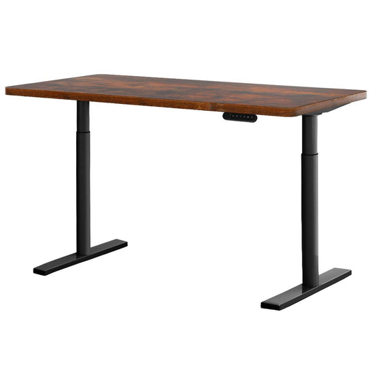 Marlook Standing Desk Motorised Electric Dual Motor Rustic Brown 120CM
