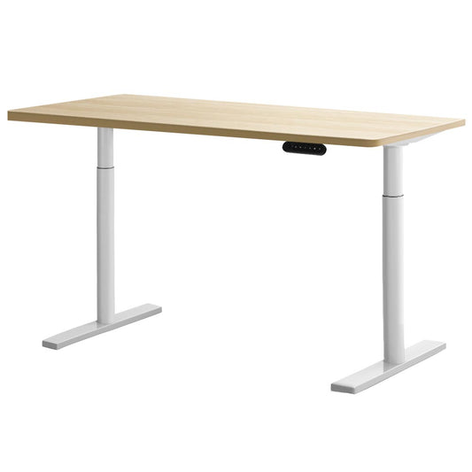 Marlook Standing Desk Motorised Electric Dual Motor 140CM White Oak