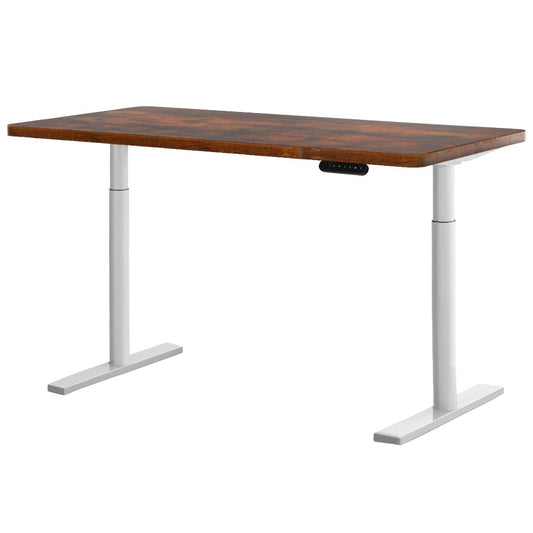Marlook Standing Desk Motorised Electric Dual Motor 140CM Rustic Brown