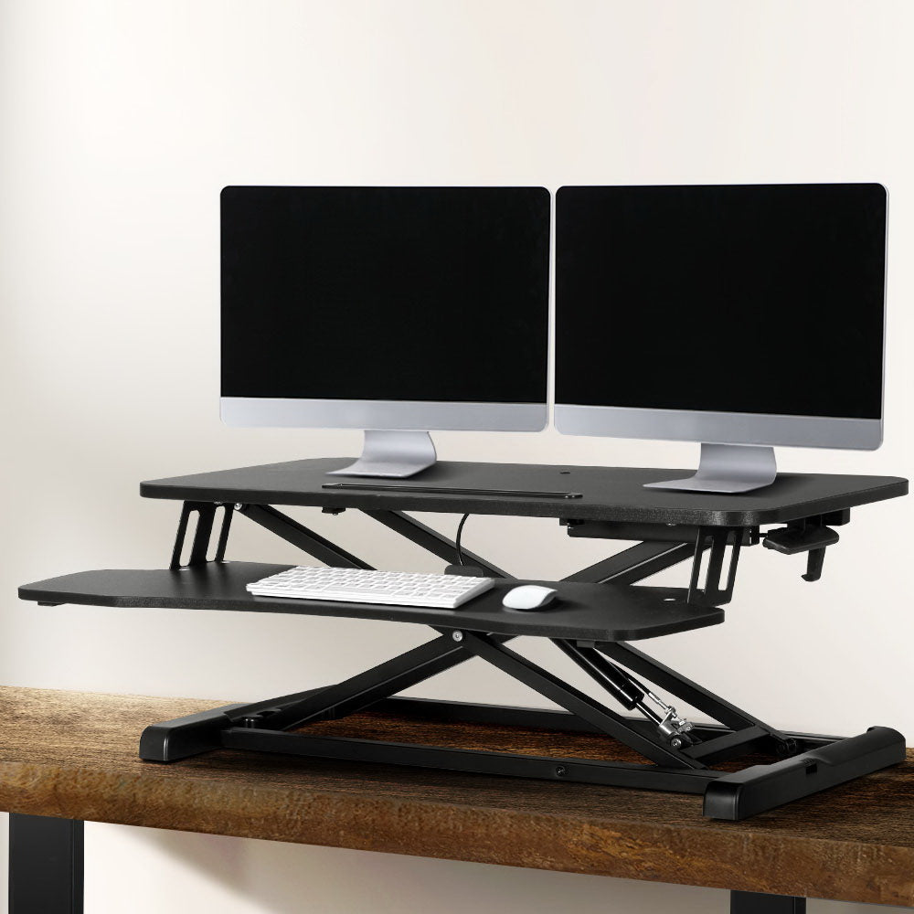 Marlook Standing Desk Riser Height Adjustable Black 80CM