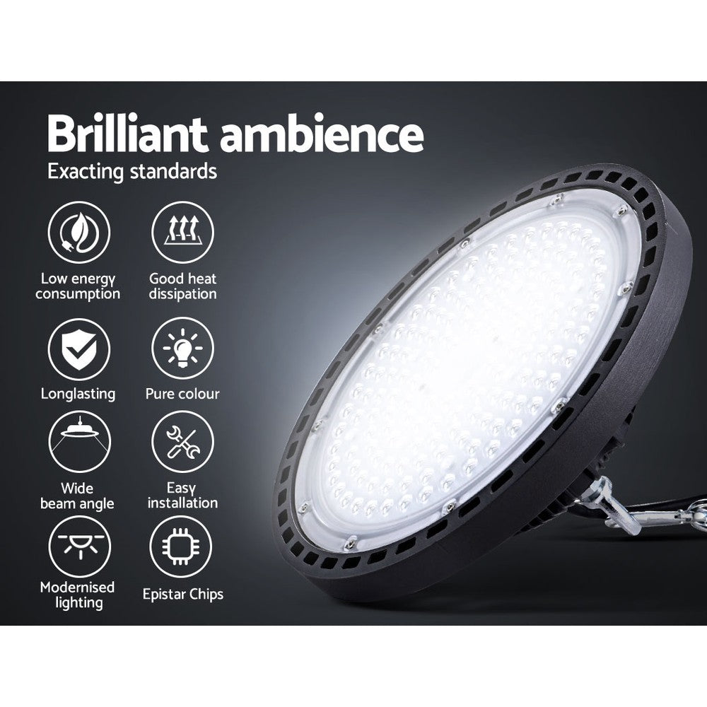 Marlook LED High Bay Lights 100W UFO Industrial Workshop Warehouse Factory Lamp