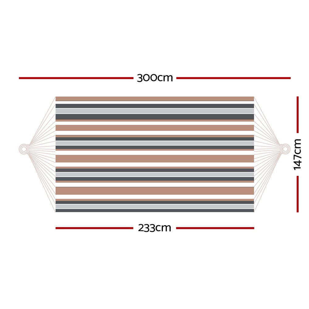 Marlook Hammock Bed Outdoor Camping Hammocks Beige Grey