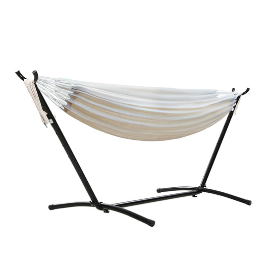 Marlook Hammock Bed Camping Chair Outdoor Lounge Single Cotton with Stand