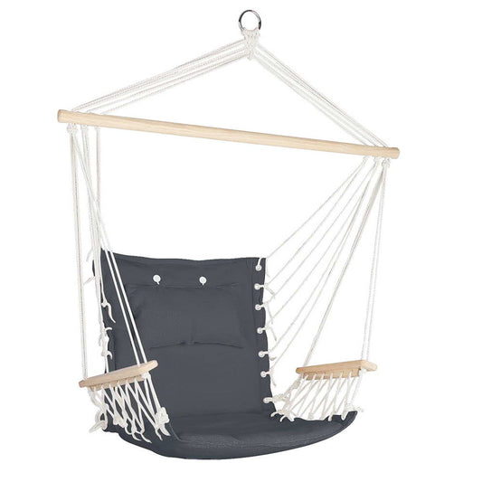 Marlook Hammock Chair Hanging with Armrest Camping Hammocks Grey