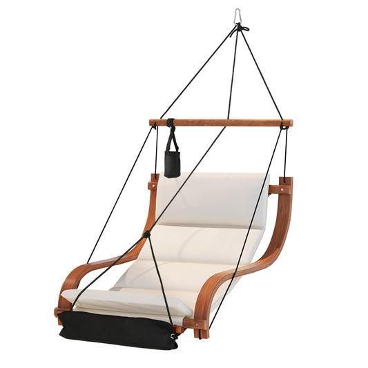 Marlook Hammock Chair Wooden Hanging Indoor Outdoor Lounge Patio