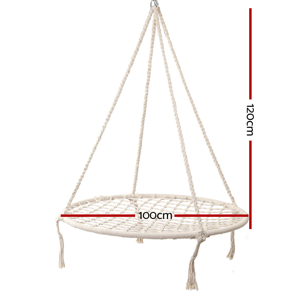 Marlook Hammock Chair Outdoor Tree Swing Nest Web Hanging Seat 100cm