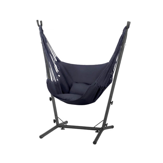 Marlook Hammock Chair Outdoor Camping Hanging with Stand Grey