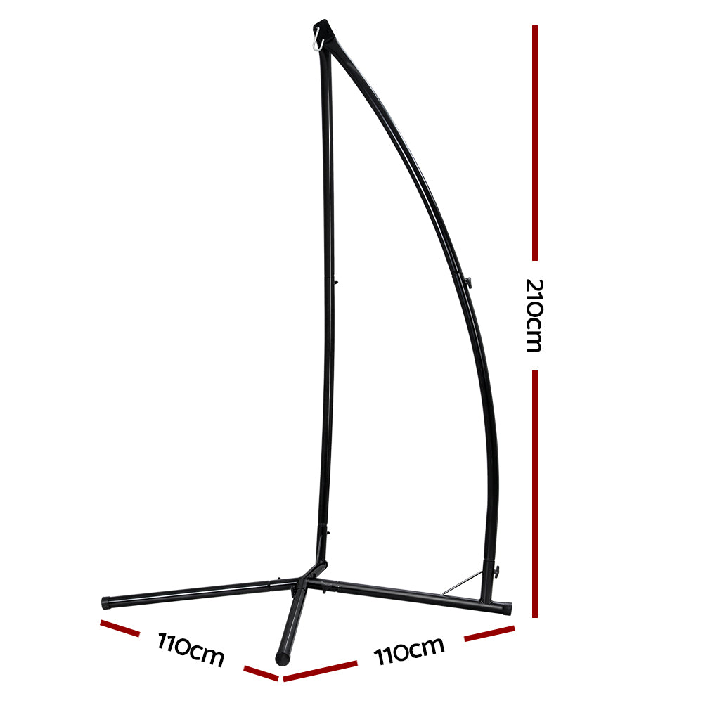 Marlook Hammock Chair Steel Stand Outdoor Furniture Heavy Duty Black