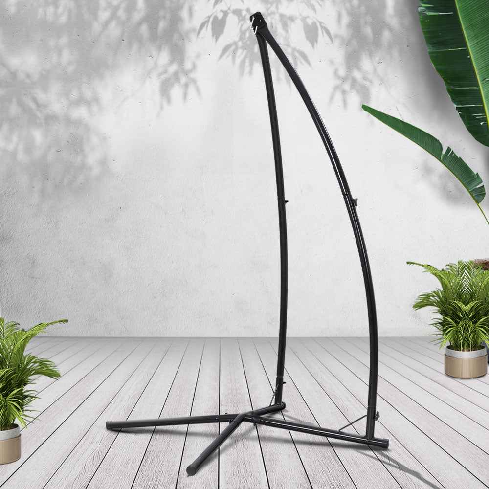 Marlook Hammock Chair Steel Stand Outdoor Furniture Heavy Duty Black