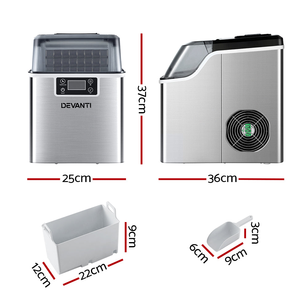 Marlook Ice Maker Machine Commercial Portable Ice Cube Tray Countertop 3.2L