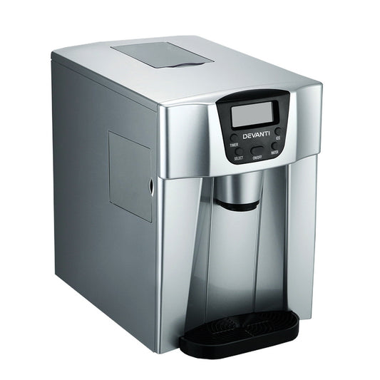 Marlook 2L Portable Ice Cuber Maker & Water Dispenser - Silver