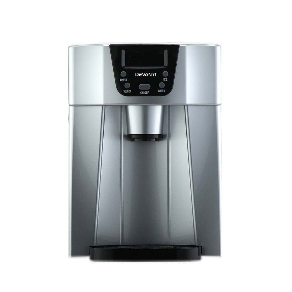 Marlook 2L Portable Ice Cuber Maker & Water Dispenser - Silver