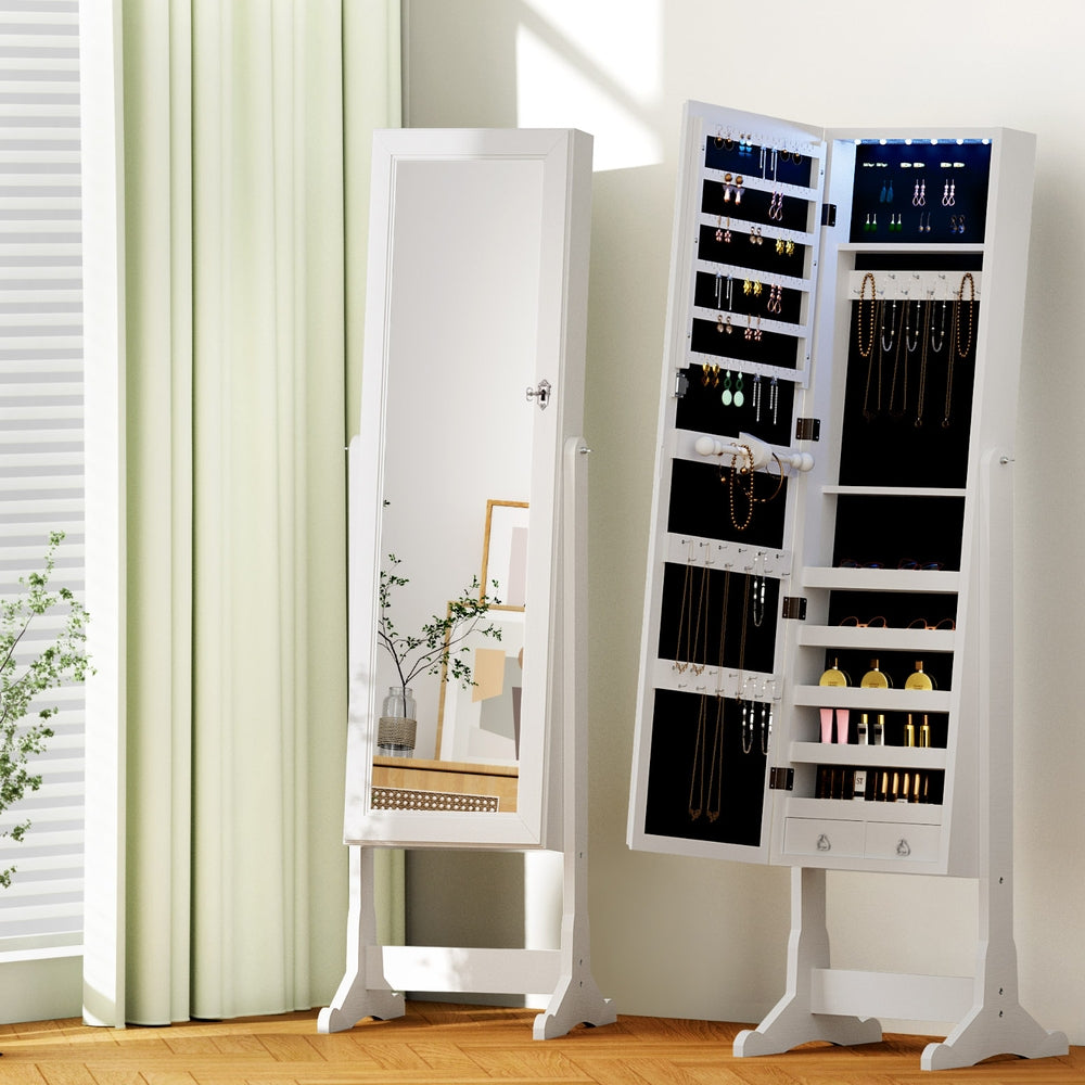 Marlook Jewellery Cabinet Mirror Free Standing