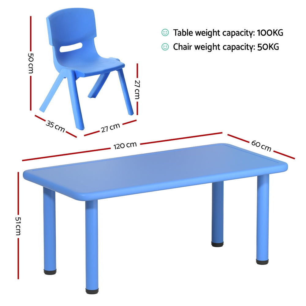 Marlook 9PCS Kids Table and Chairs Set Children Study Desk Furniture Plastic 8 Chairs