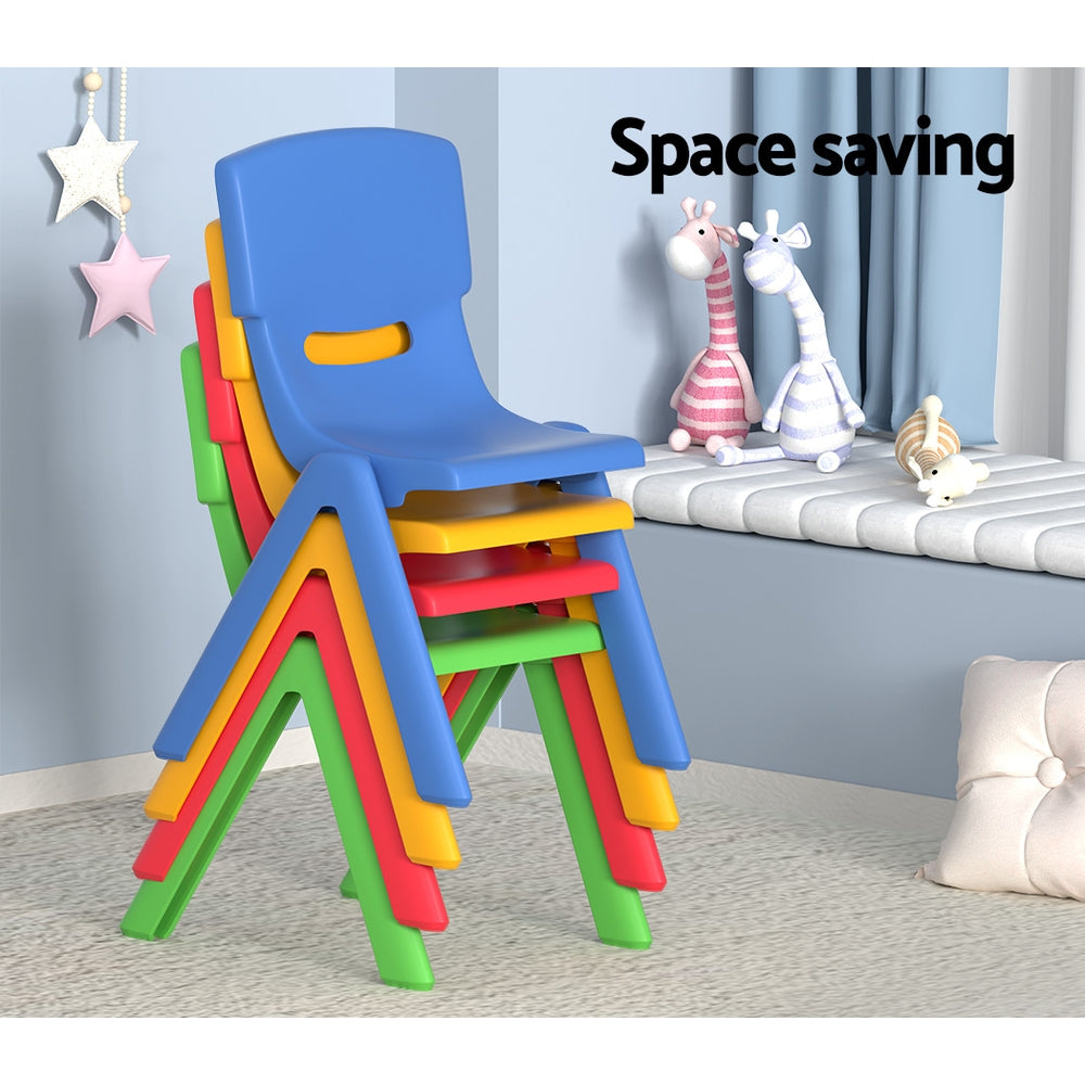 Marlook 9PCS Kids Table and Chairs Set Children Study Desk Furniture Plastic 8 Chairs