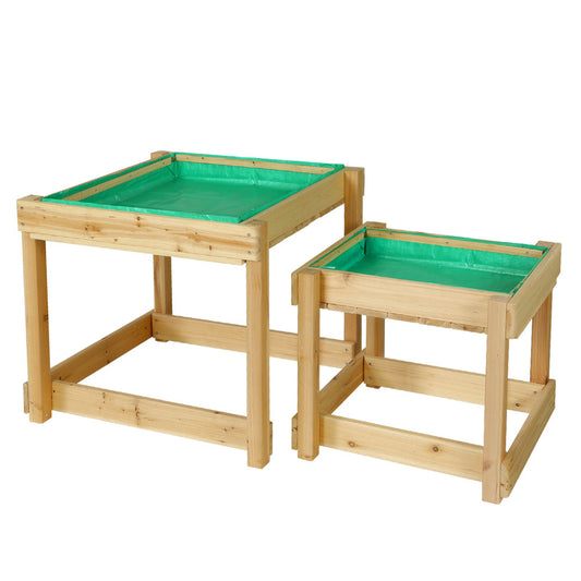 Marlook Kids Sandpit Wooden Sandbox Sand Pit Water Table Outdoor Toys 101cm