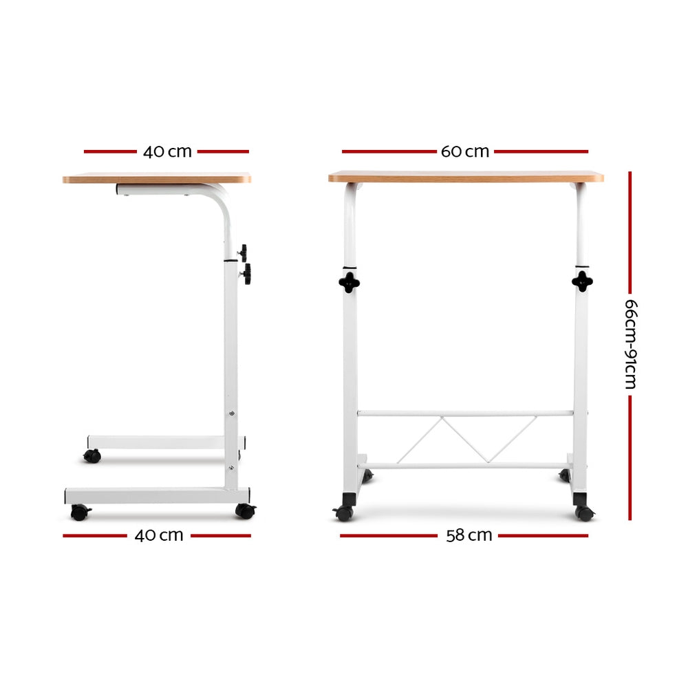 Marlook Laptop Desk Table Adjustable 60CM Light Wood