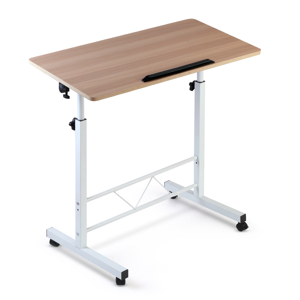 Marlook Laptop Desk Table Adjustable 80CM Light Wood