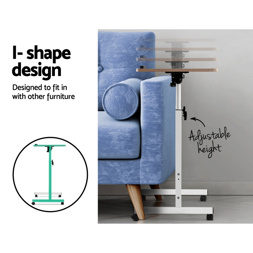 Marlook Laptop Desk Table Adjustable 80CM Light Wood