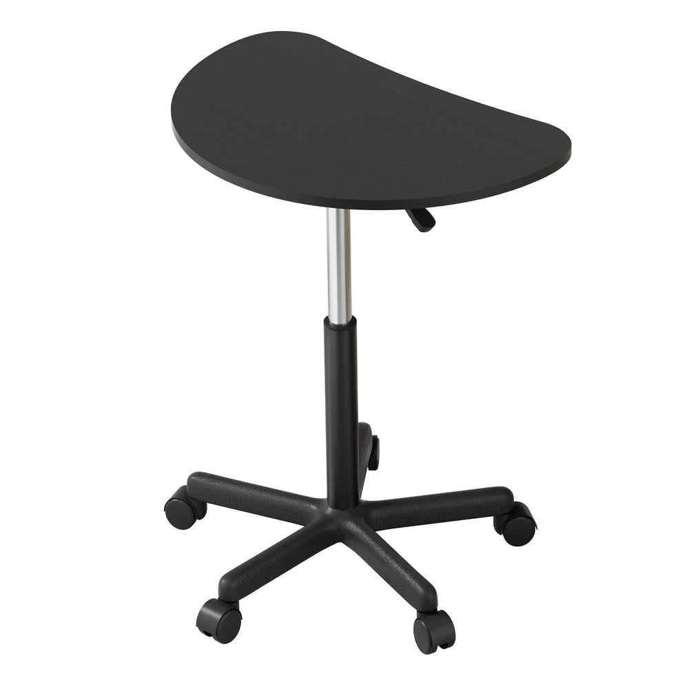 Marlook Laptop Desk Portable Height Adjustable Table Caster Wheels 60CM Black