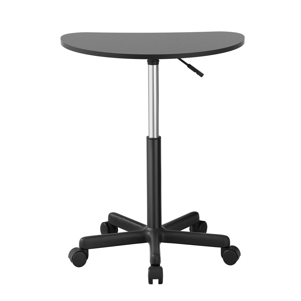 Marlook Laptop Desk Portable Height Adjustable Table Caster Wheels 60CM Black