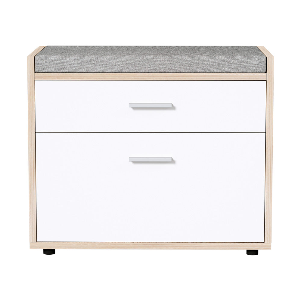 Marlook Shoe Rack Cabinet Bench 8 Pairs White Niva