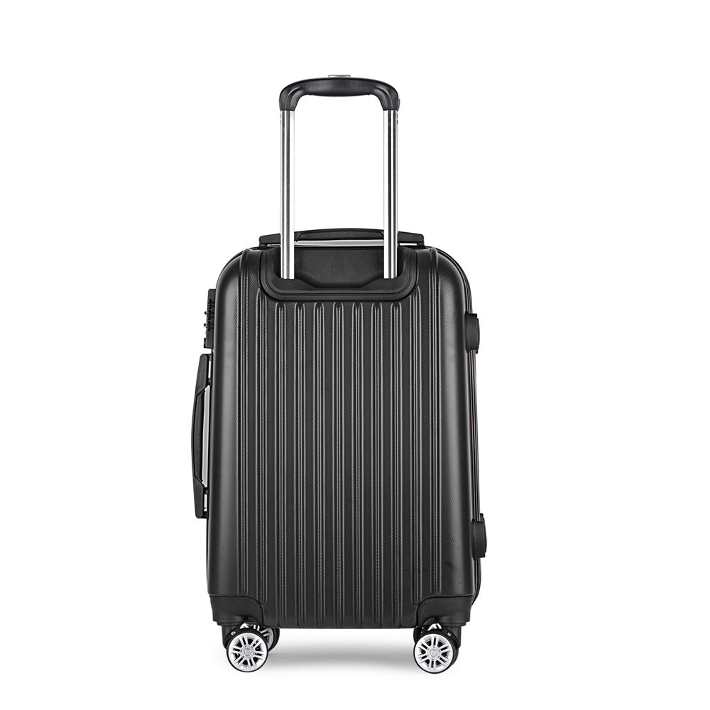 Marlook 28" 75cm Luggage Trolley Travel Set Suitcase Carry On Hard Case TSA Lock Lightweight Black