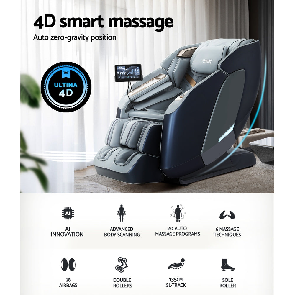 Marlook 4D Massage Chair Electric Recliner Double Core Mechanism Massager Melisa