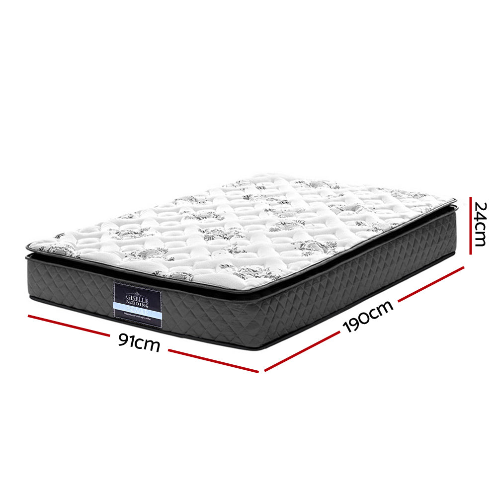 Marlook Bedding 24cm Mattress Pillow Top Single