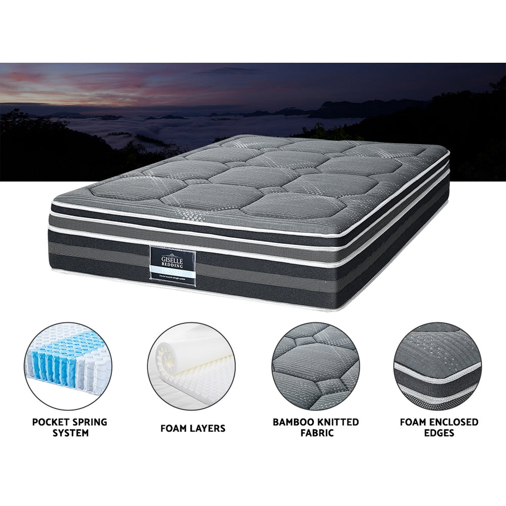 Marlook Bedding 35cm Mattress Bamboo Cover Queen