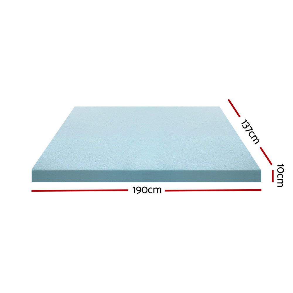 Marlook Bedding Memory Foam Mattress Topper Cool Gel Bed Mat Bamboo 10cm Double