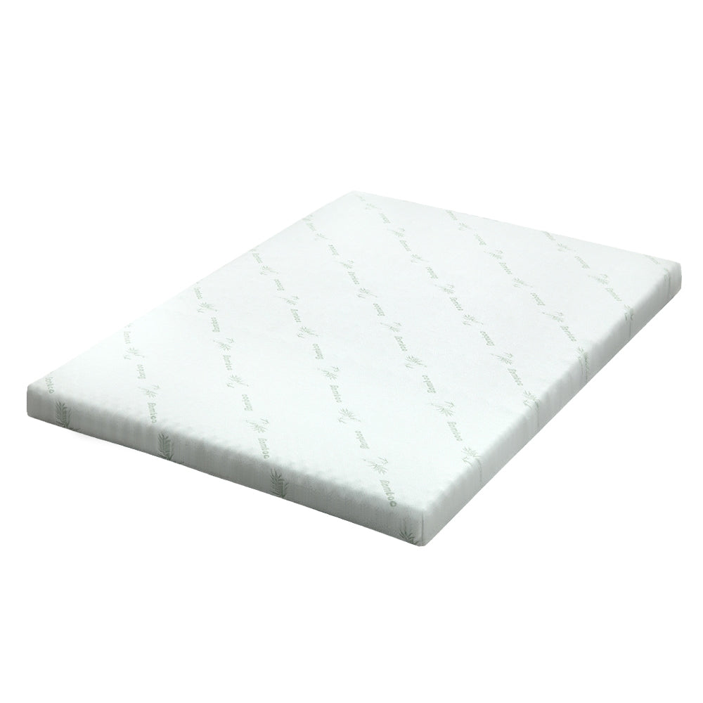 Marlook Bedding Memory Foam Mattress Topper Cool Gel Bed Mat Bamboo 10cm Single