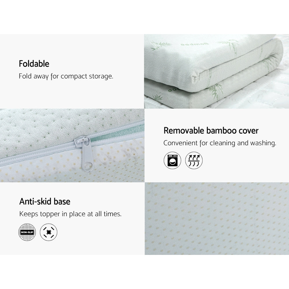 Marlook Bedding Memory Foam Mattress Topper Gel 5cm Queen
