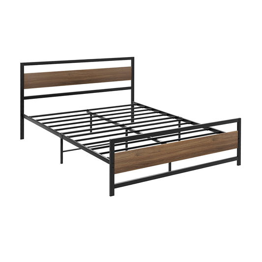 Marlook Bed Frame Double Size Metal Base Mattress Platform Foundation Black DREW