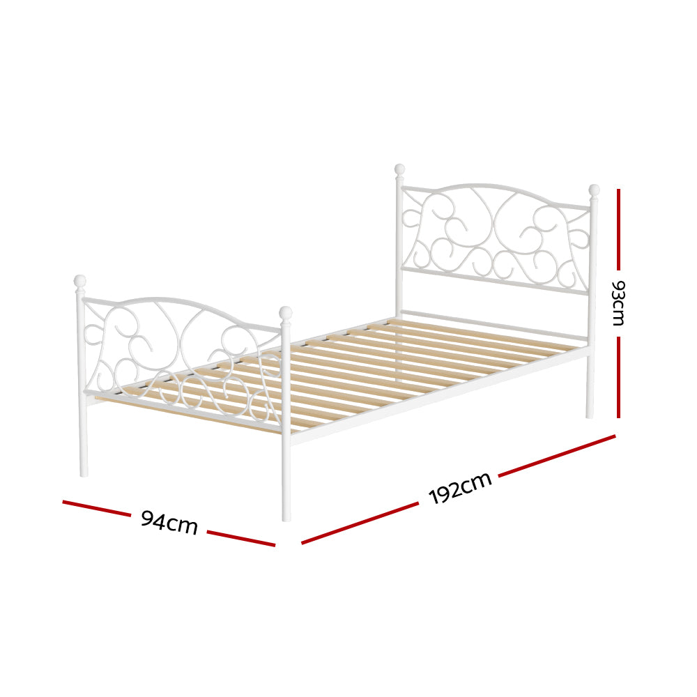 Marlook Bed Frame Single Size Metal Frame GROA