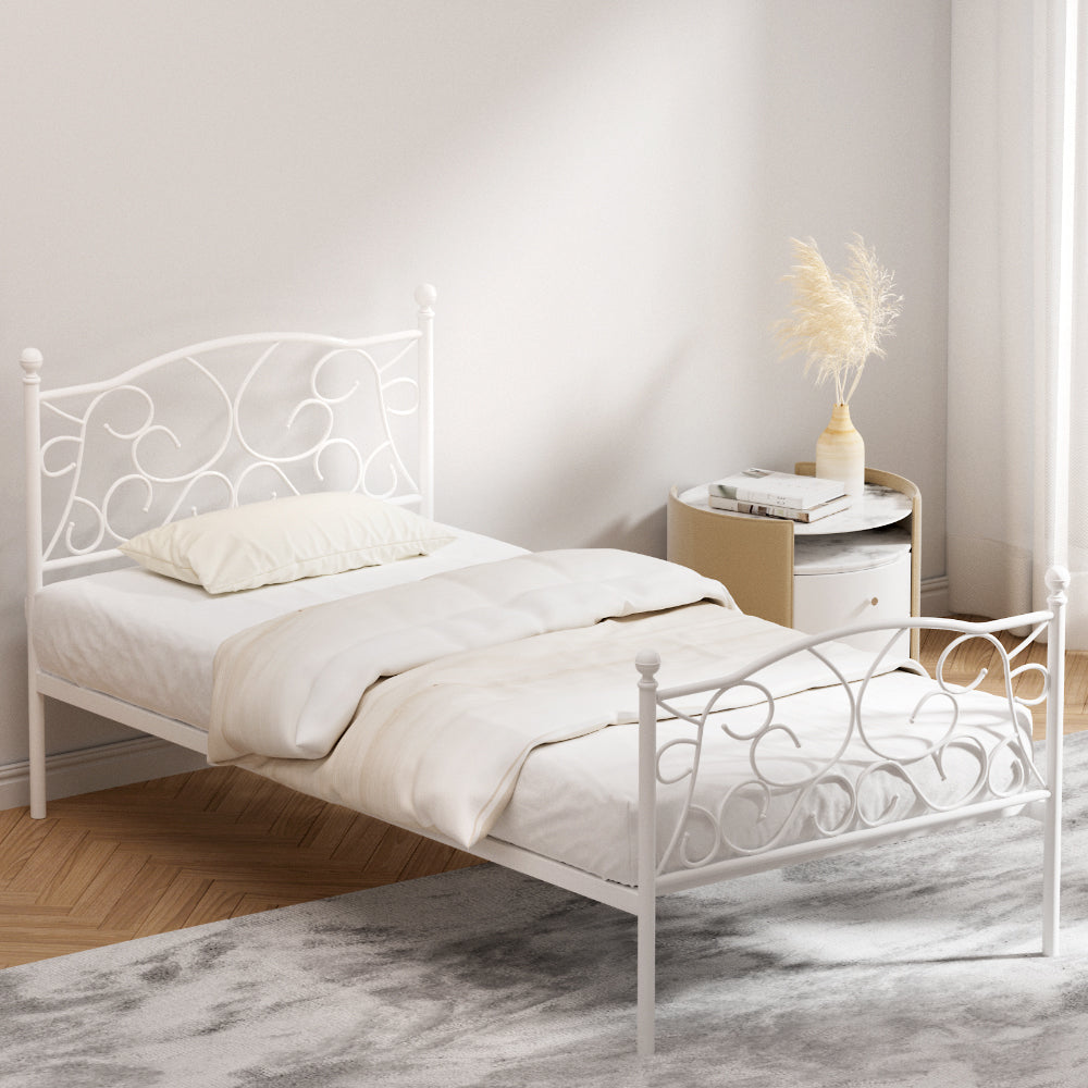 Marlook Bed Frame Single Size Metal Frame GROA