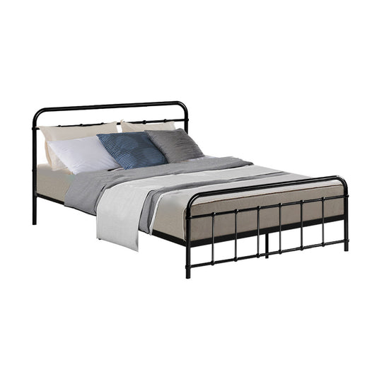 Marlook Bed Frame Metal Frames LEO - Double (Black)