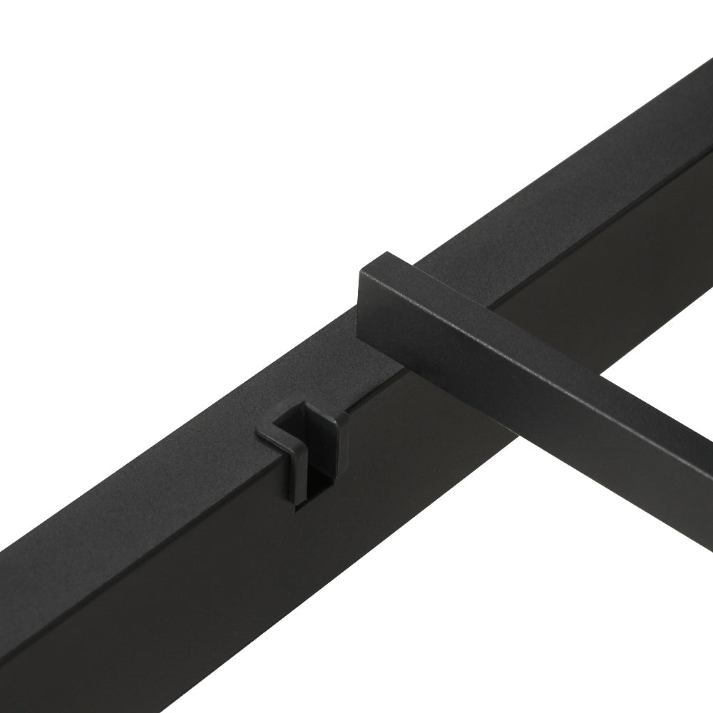 Marlook Bed Frame Double Size Metal Base Mattress Platform Foundation Black PAULA