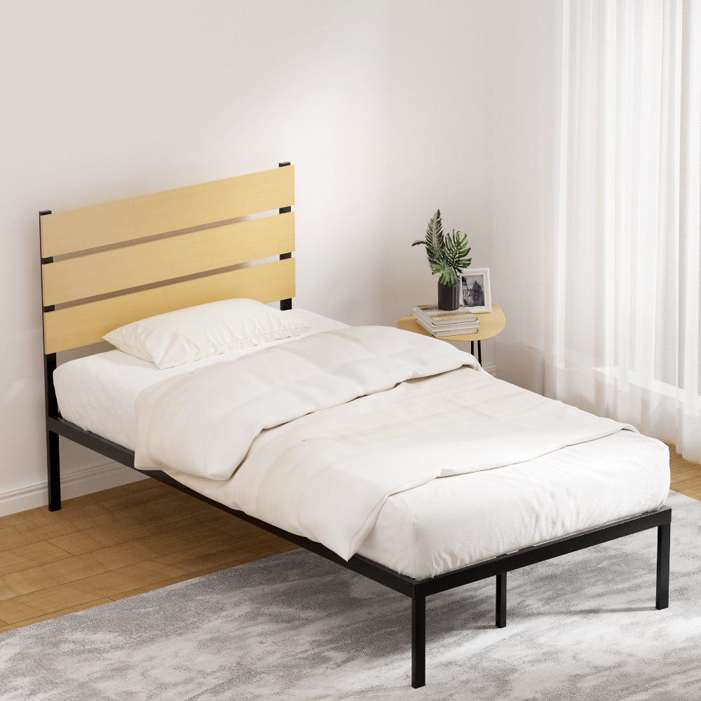 Marlook Bed Frame King Single Size Metal Base Mattress Platform Foundation PAULA