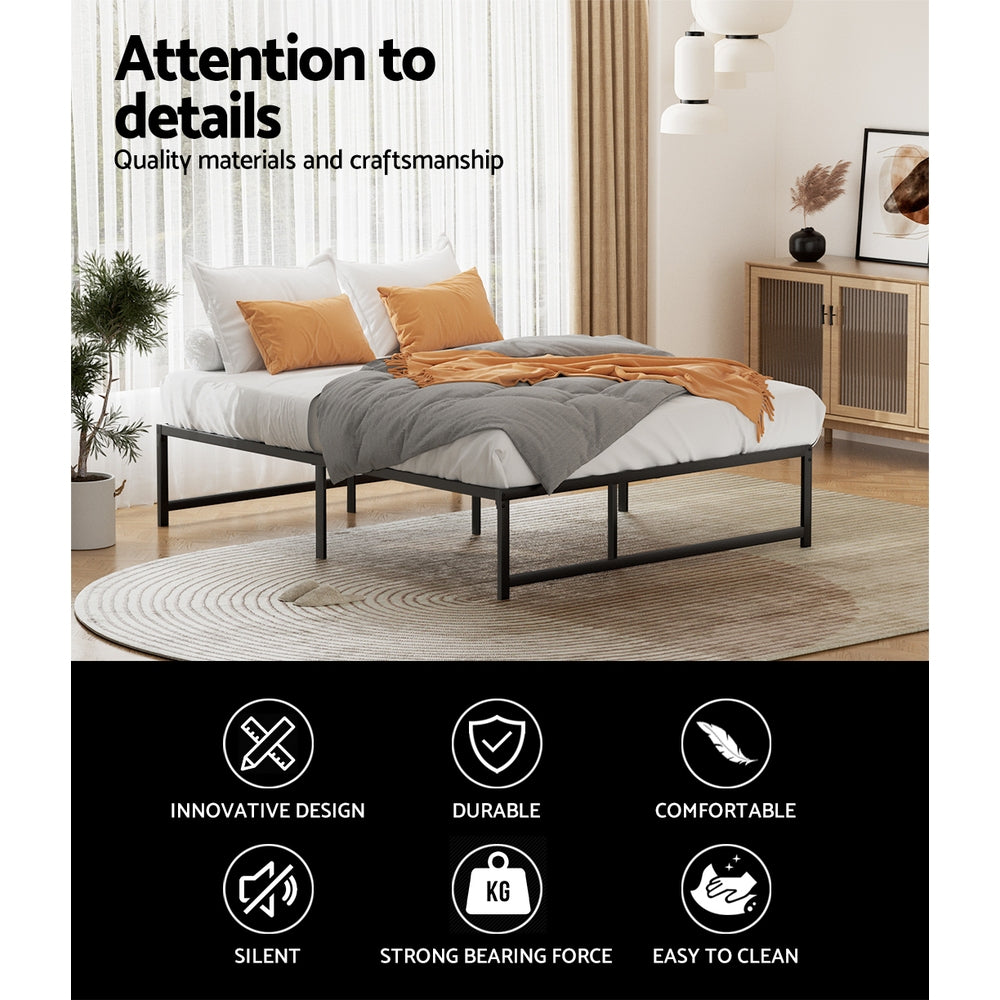 Marlook Bed Frame Double Size Metal Frame TINO