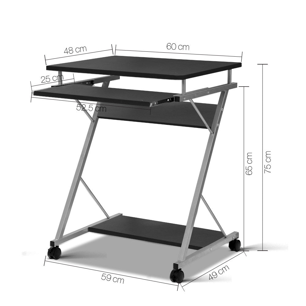 Marlook Computer Desk Keyboard Tray Shelf Black 60CM