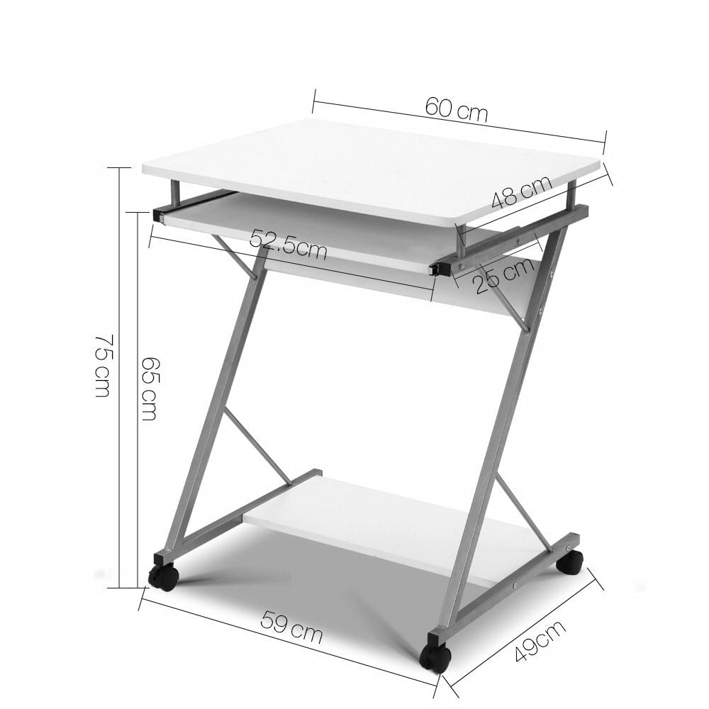 Marlook Computer Desk Keyboard Tray Shelf White 60CM