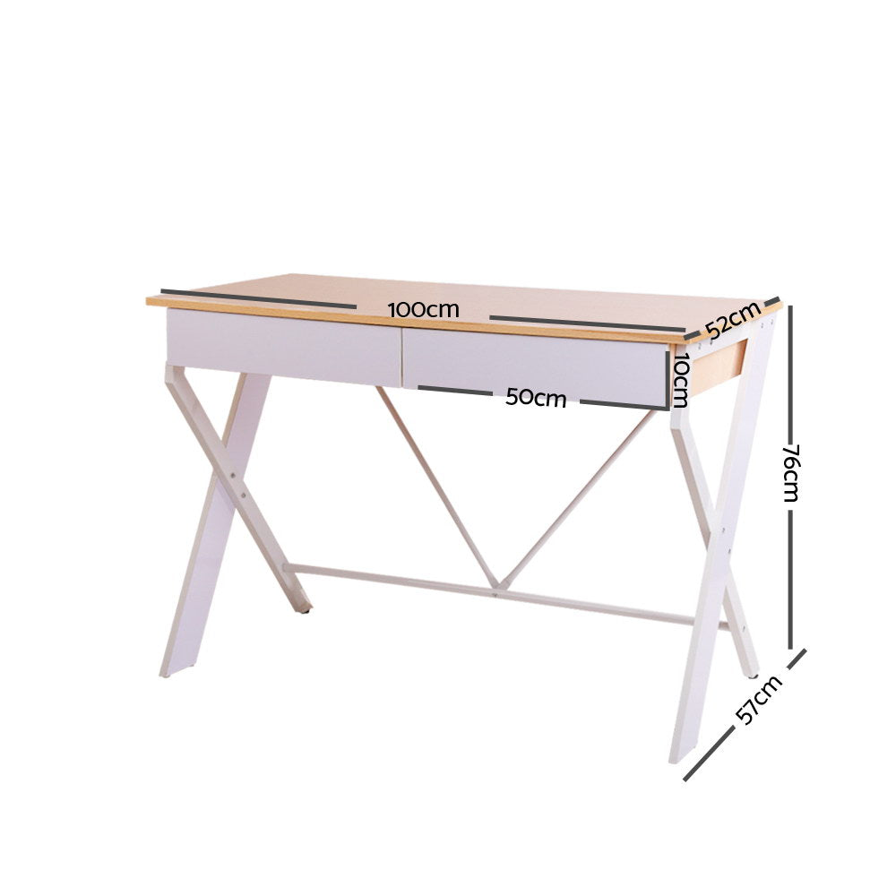 Marlook Computer Desk Drawer Oak 100CM